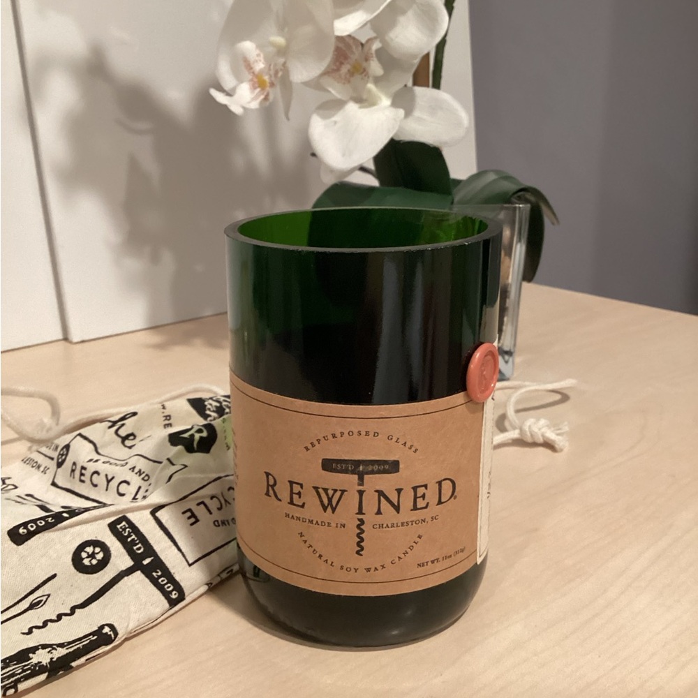 Empty Rewind Glass Candle Jar